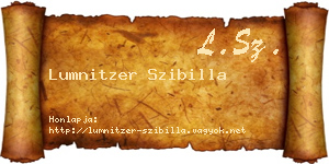 Lumnitzer Szibilla névjegykártya